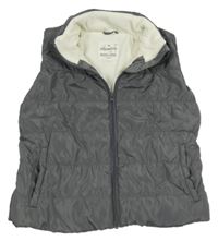 Tmavošedá šusťáková zateplená vesta Alive