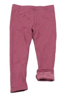 Růžové zateplené legíny Pocopiano