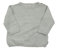 Šedý lehký svetr s hvězdou 