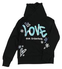 Černá mikina s nápisem a komínovým límcem Page one young