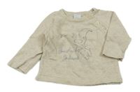 Béžový melírovaný lehký svetr s Dumbem Disney