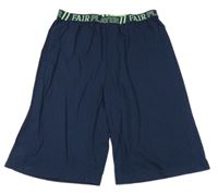 Tmavomodré pyžamové kraťasy s nápisem v pase Yigga