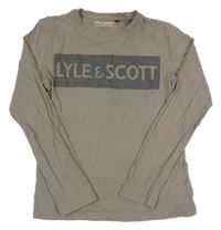 Šedé triko s logem Lyle&Scott