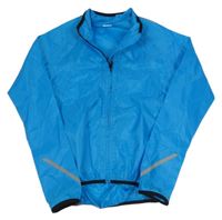 Modrá šusťáková nepromokavá lehká bunda 