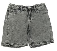 Šedé melírované riflové kraťasy H&M