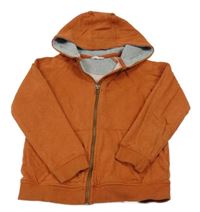 Hnědá propínací mikina s kapucí John Lewis