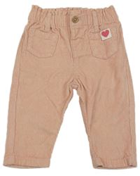 Světlerůžové manšestráky se srdcem M&S