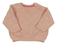 Světlerůžová mikina se srdíčky 