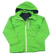 Zelená šusťáková podzimní bunda s kapucí Yigga