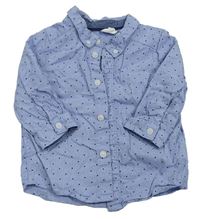 Světlemodrá puntíkatá košile H&M