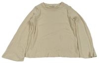 Smetanové žebrované úpletové triko H&M