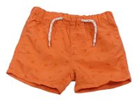 Oranžové plážové kraťasy s kraby ZEEMAN