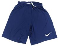 Tmavomodré sportovní funkční kraťasy s logem Nike