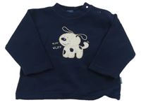 Tmavomodrá fleecová mikina s pejskem