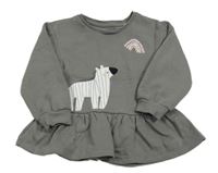 Šedá šatová mikina se zebrou zn. George 