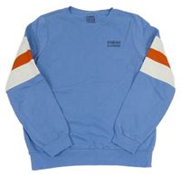 Modro-bílo-oranžová mikina s nápisem Tchibo