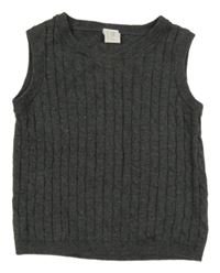 Šedá vzorovaná svetrová vesta H&M