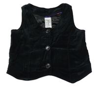 Černá sametová podšitá vesta Esprit