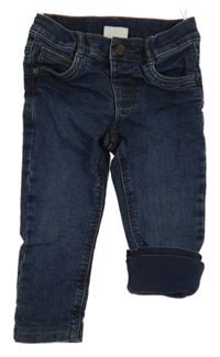 Tmavomodré podšité skinny rifle C&A