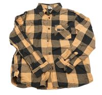 Černo-meruňková kostkovaná košile Chapter young