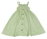 Světlezelené květované šaty Topolino