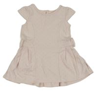 Světlerůžovo-zlaté puntíkaté šaty Baker