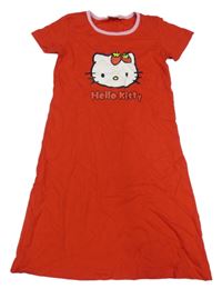 Červená noční košile s Hello Kitty 