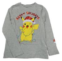 Šedé triko s Pikachu C&A