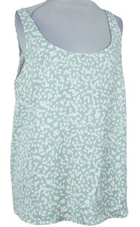 Dámský světlezeleno-bílý vzorovaný top Primark 