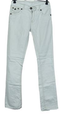 Dámské bílé skinny elastické rifle 