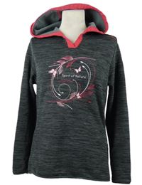 Dámská tmavošedá melírovaná sportovní mikina s kapucí zn. CMP