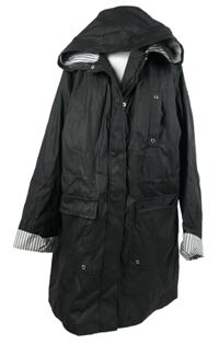 Dámský černý nepromokavý jarní kabát s kapucí New Look 
