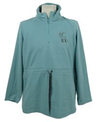 Dámská světlemodrá fleecová mikina s jelenem C&A