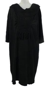 Dámské černé svetrové šaty s komínovým límcem George 