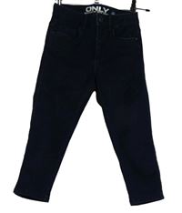 Dámské tmavomodré capri rifle Only 