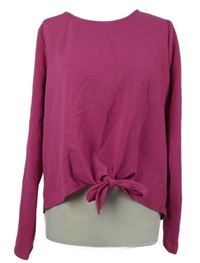Dámská fuchsiová halenka s uzlem Vila