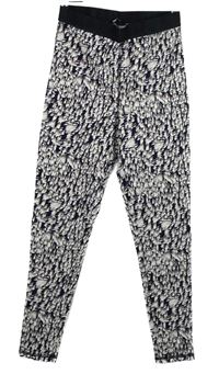 Dámské černo-růžovo-bílé sportovní legíny zn F&F