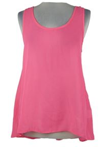 Dámský neonově růžový šifonový top Blind Date 
