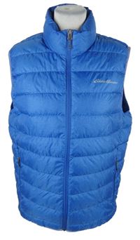 Pánská modrá šusťáková zateplená vesta Eddie Bauer 