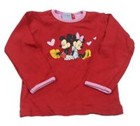 Červené triko s Minnie Disney