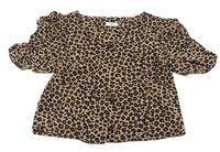 Béžová crop halenka s leopardím vzorem Next