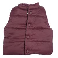 Vínová šusťáková zateplená vesta George