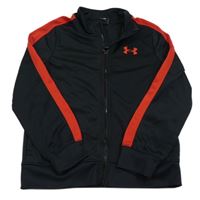Černo-červená sportovní funkční propínací mikina Under Armour