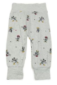 Světlešedé žebrované pyžamové kalhoty s Minnie a Mickey Mousem Primark