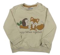 Béžová mikina s obrázkem so cute