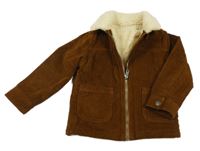 Hnědá manšestová zateplená bunda Nutmeg