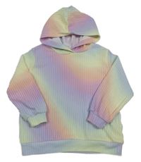 Barevná žebrovaná úpletová mikina s kapucí H&M