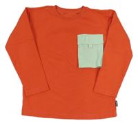 ČErvená mikina s kapsou jako