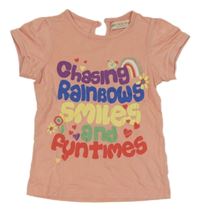 Světlerůžové tričko s nápisem M&S