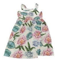 Bílé květované šaty 